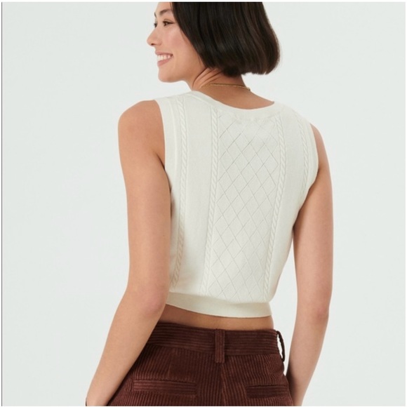 Aritzia Sunday Best Quinn Sweater Vest Small Birch - Picture 4 of 5